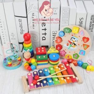 Đồ chơi gỗ mini cho bé Sankid, giúp bé phát triển tư duy, trí thông minh