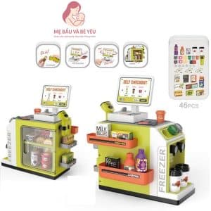 Đồ chơi máy tính tiền siêu thị kèm máy quẹt thẻ và pha cà phê cho bé Sankid